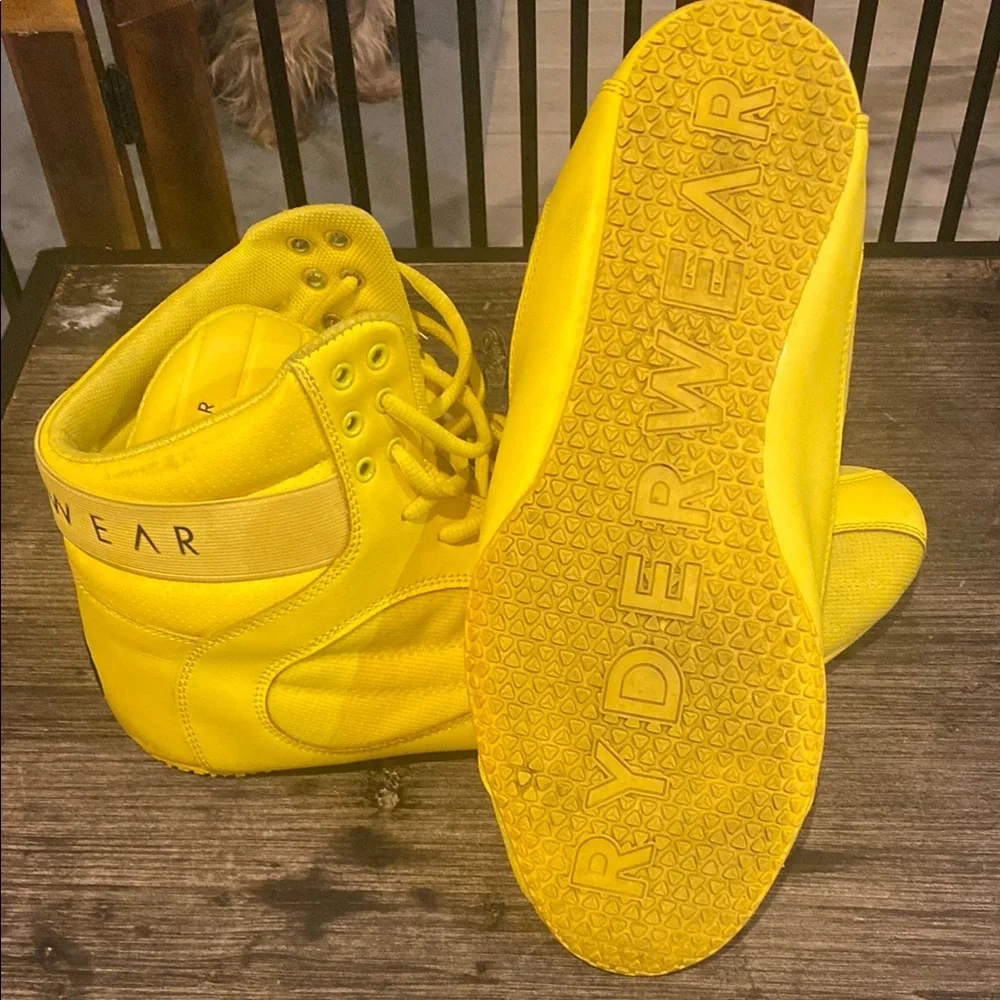COPY - Ryderwear Men's Yellow High-Top Sneakers - Picture 7 of 7
